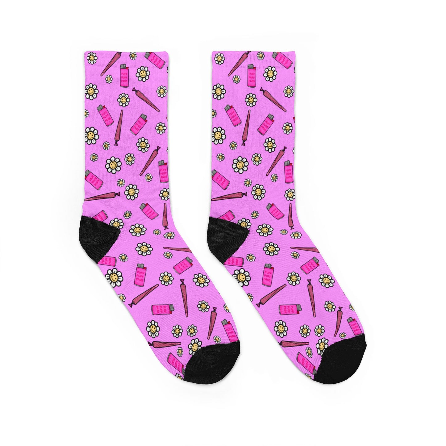 Pink ‘Toker Toe Hiders’—Comfortable Crew Socks